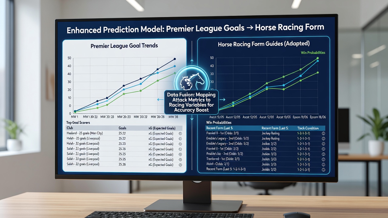 Detailed comparison table of Premier League goal distributions aligned with equine speed ratings used in wagering analytics